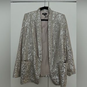 Silver sequin DKNY jacket. Size 12